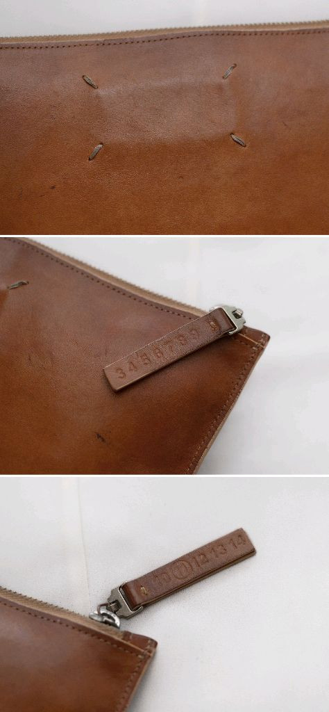 메종 마르지엘라 스티치로고 베지터블 레더 클러치백--8