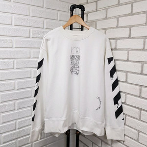 [L/100~105] 오프화이트 애로우 기모맨투맨 화이트