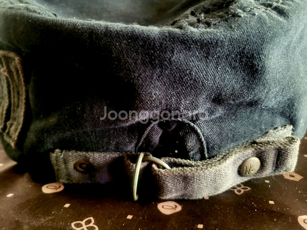 [미사용 새상품] H.coustic 블랙 빈티지 밀리터리 캡--2