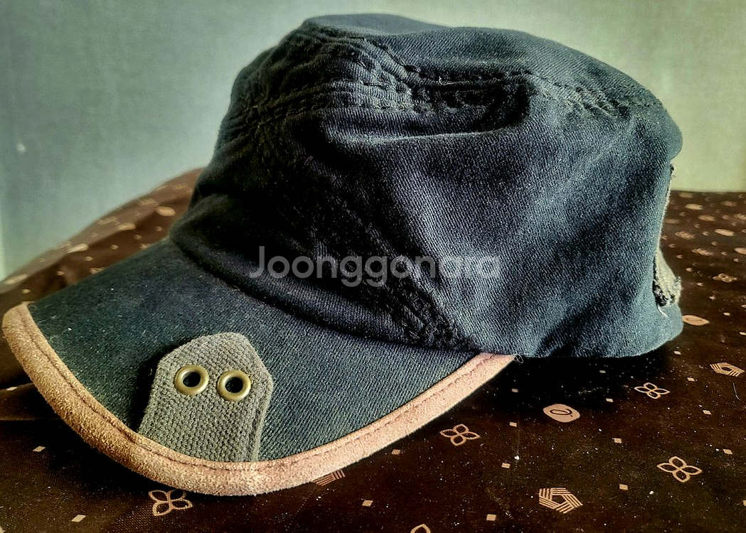 [미사용 새상품] H.coustic 블랙 빈티지 밀리터리 캡--6