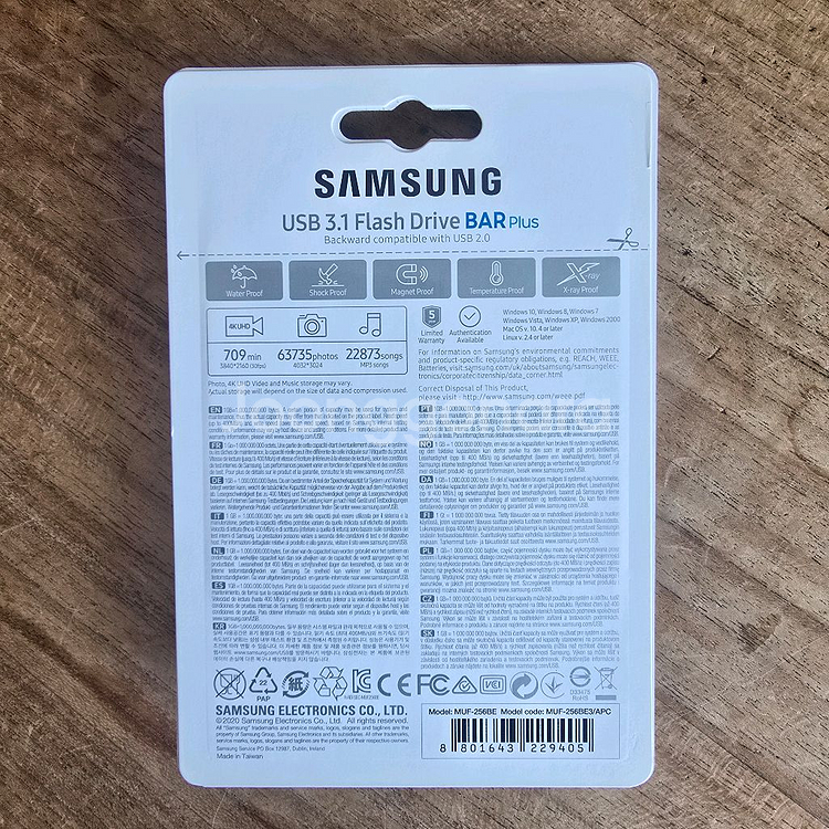 삼성전자 삼성 USB 3.1 메모리 BAR PLUS 256GB MUF-256BE3--1