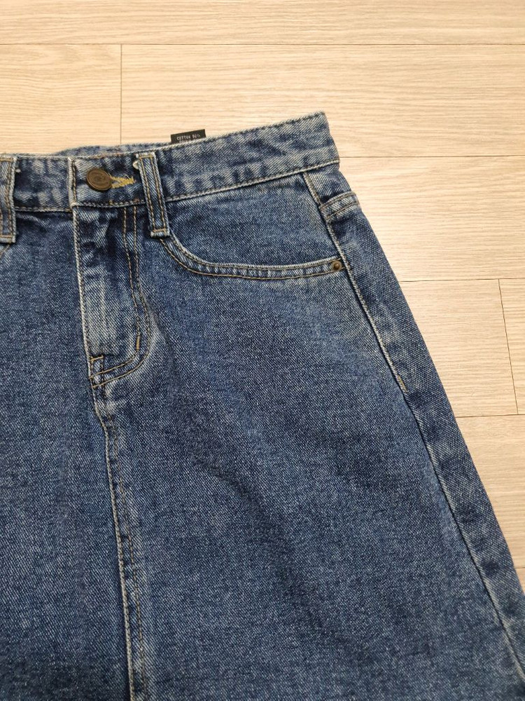 새상품) W.COCORO 데님 미니 스커트 S--2