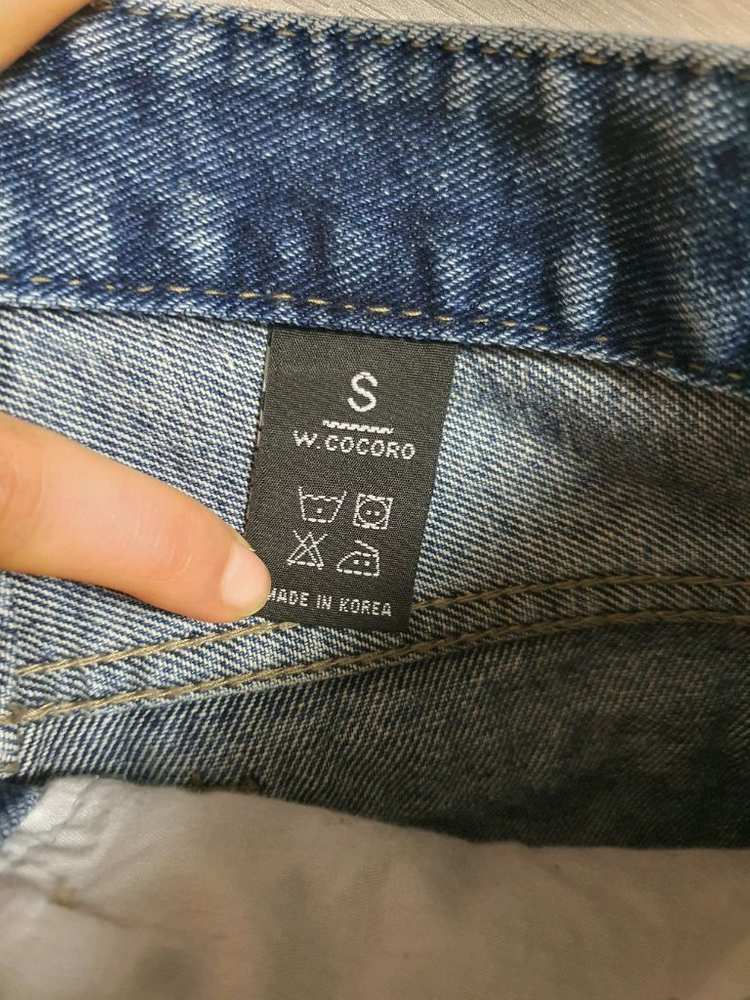 새상품) W.COCORO 데님 미니 스커트 S--3