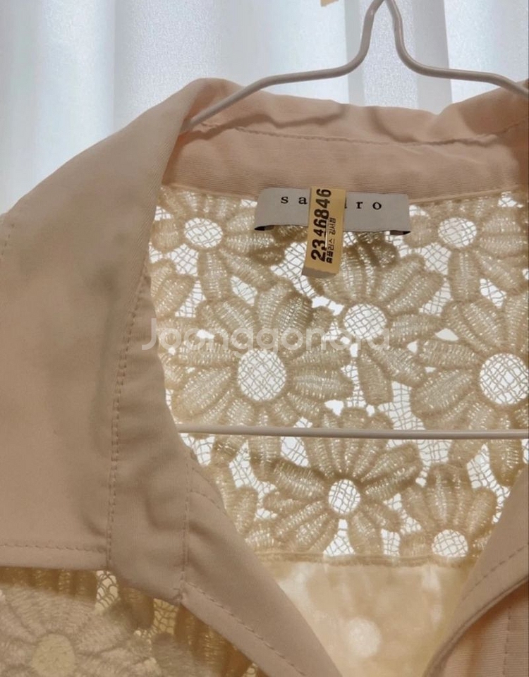 산드로 레이스 셔츠 원피스--2