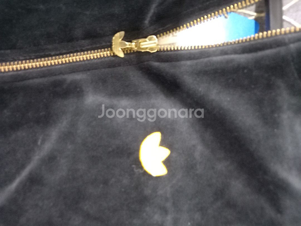 아디다스 희귀 벨벳 블랙 트랙탑 저지 져지집업 85/XS--1