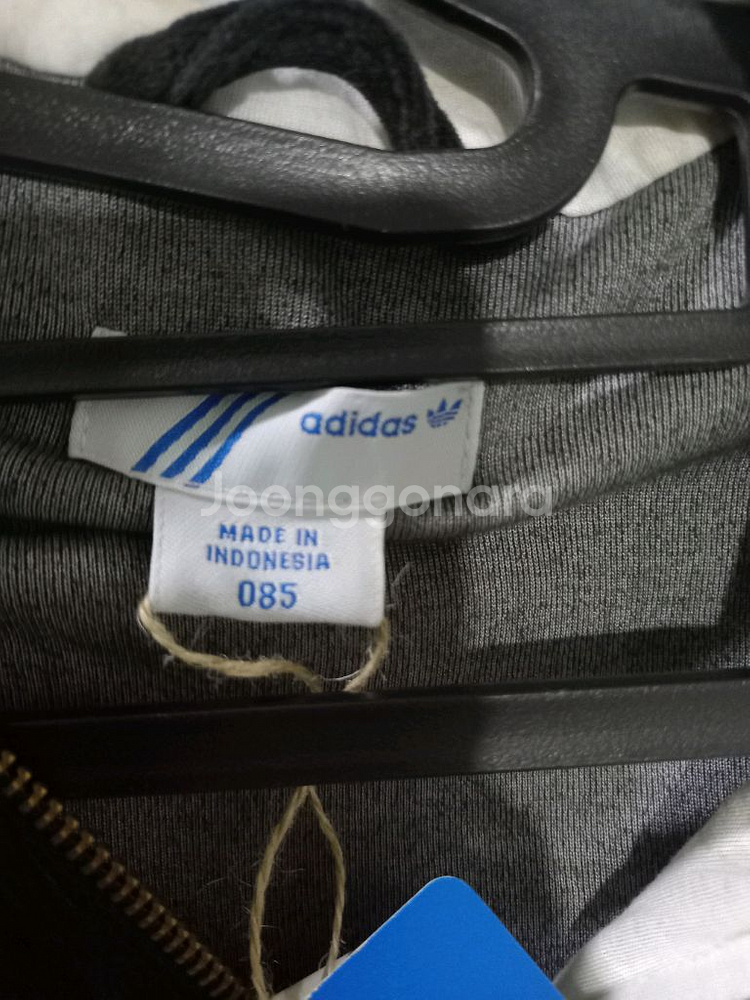 아디다스 희귀 벨벳 블랙 트랙탑 저지 져지집업 85/XS--3