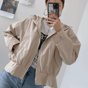 후드 집업 바람막이 바스락 자켓