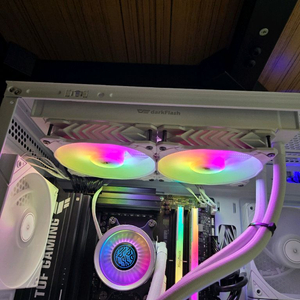 [S급/풀구성] 다크플래쉬 DN-240 ARGB 수랭쿨러 (화이트) 팝니다