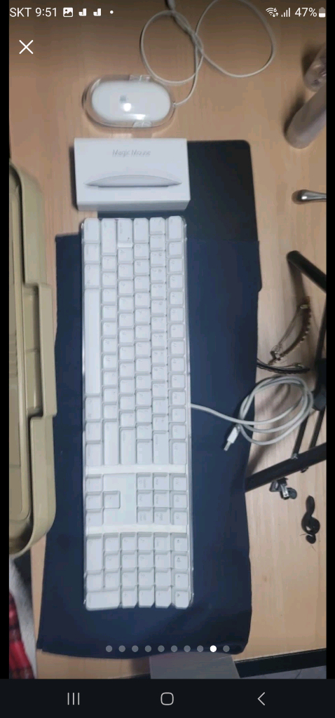 애플 클래식 키보드+유무선 마우스 세트--2