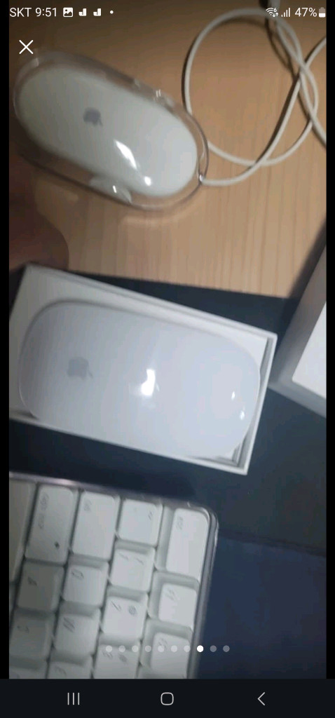 애플 클래식 키보드+유무선 마우스 세트--3