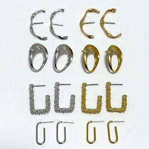 [새상품] 실버 & 골드 메탈 귀걸이 이어링