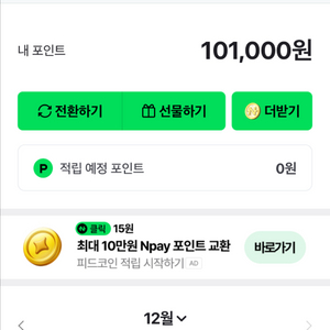 네이버페이 포인트 10만원권