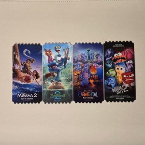 모아나2 주토피아2 엘리멘탈 인사이드아웃2 오티 메가박스 오리지널티켓