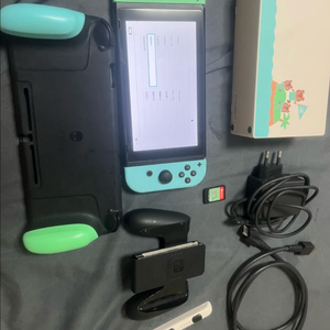 닌텐도 스위치 동물의숲 에디션 + 동물의숲 칩 + 그립케이스