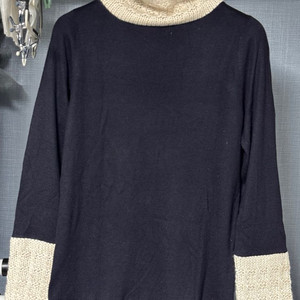 여성 니트 터틀넥 티셔츠