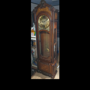 엔틱 215cm 대형 스탠드 괘종시계 금장패널(시간알림 벨)