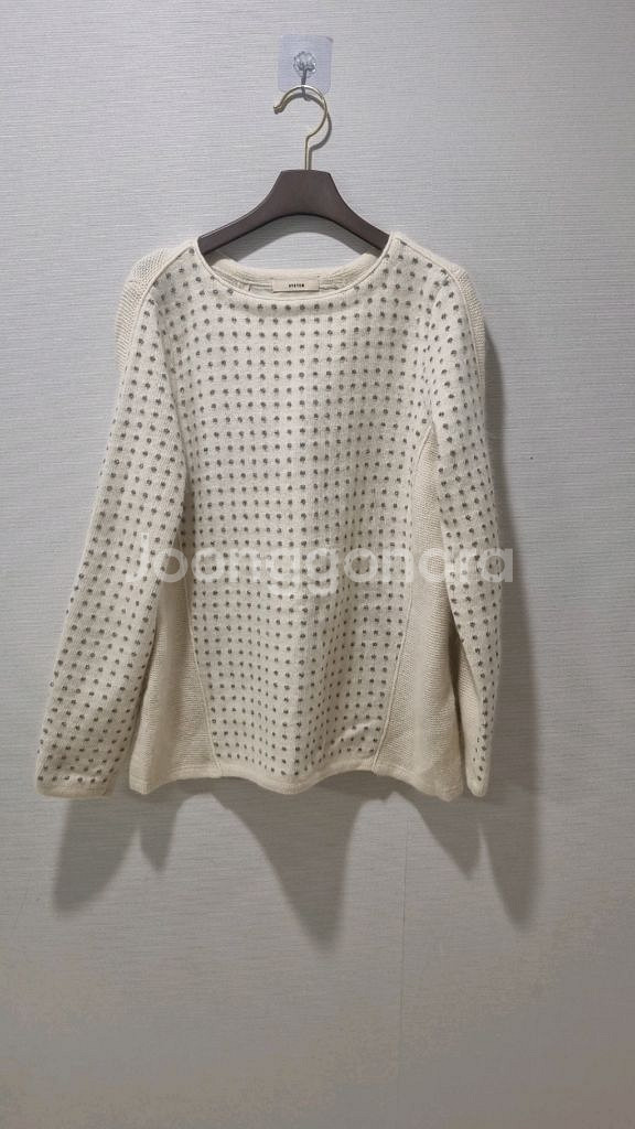 SYSTEM] 아이보리 울·앙고라 혼방 도트 니트 F--0