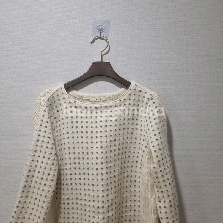 SYSTEM] 아이보리 울·앙고라 혼방 도트 니트 F--1