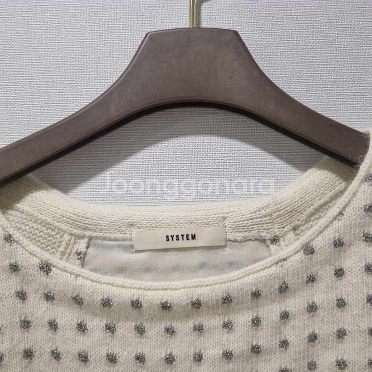 SYSTEM] 아이보리 울·앙고라 혼방 도트 니트 F--4