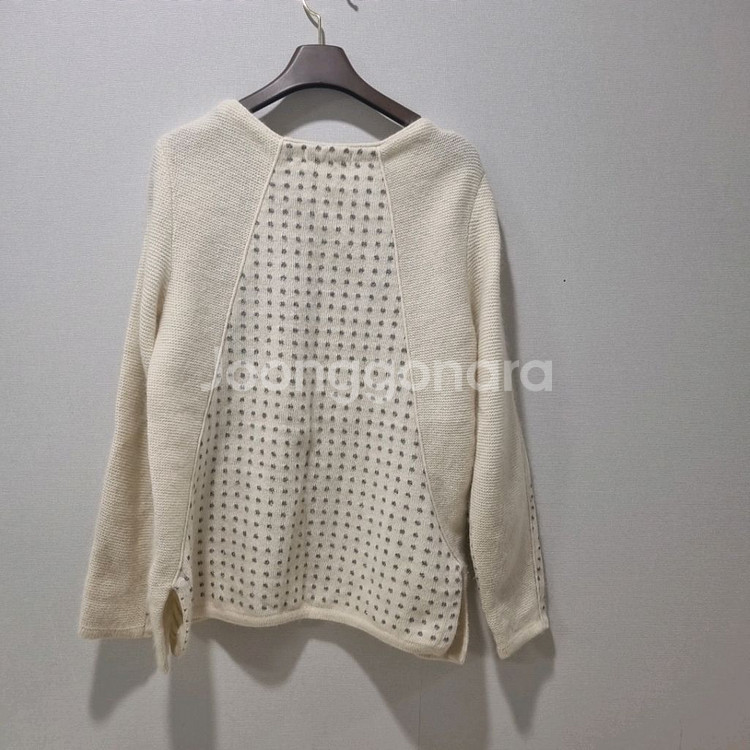 SYSTEM] 아이보리 울·앙고라 혼방 도트 니트 F--5