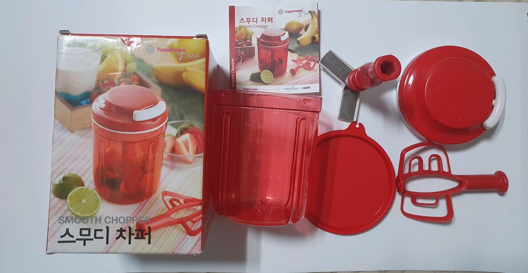 타파 타파웨어 스무디 차퍼 대용량 730ml 야채 마늘 다지기 거품기--0