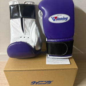 위닝 글러브 벨크로 커스텀 퍼플실버 8온스 팝니다. 새상품 이미지