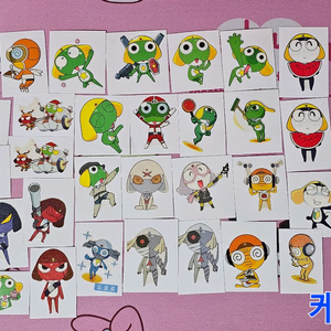 케로로 띠부씰 스티커 34종 일괄 이미지