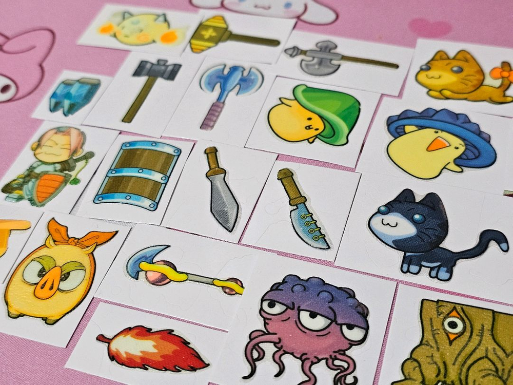 고전문구 메이플 35종 띠부씰 스티커 일괄 이미지