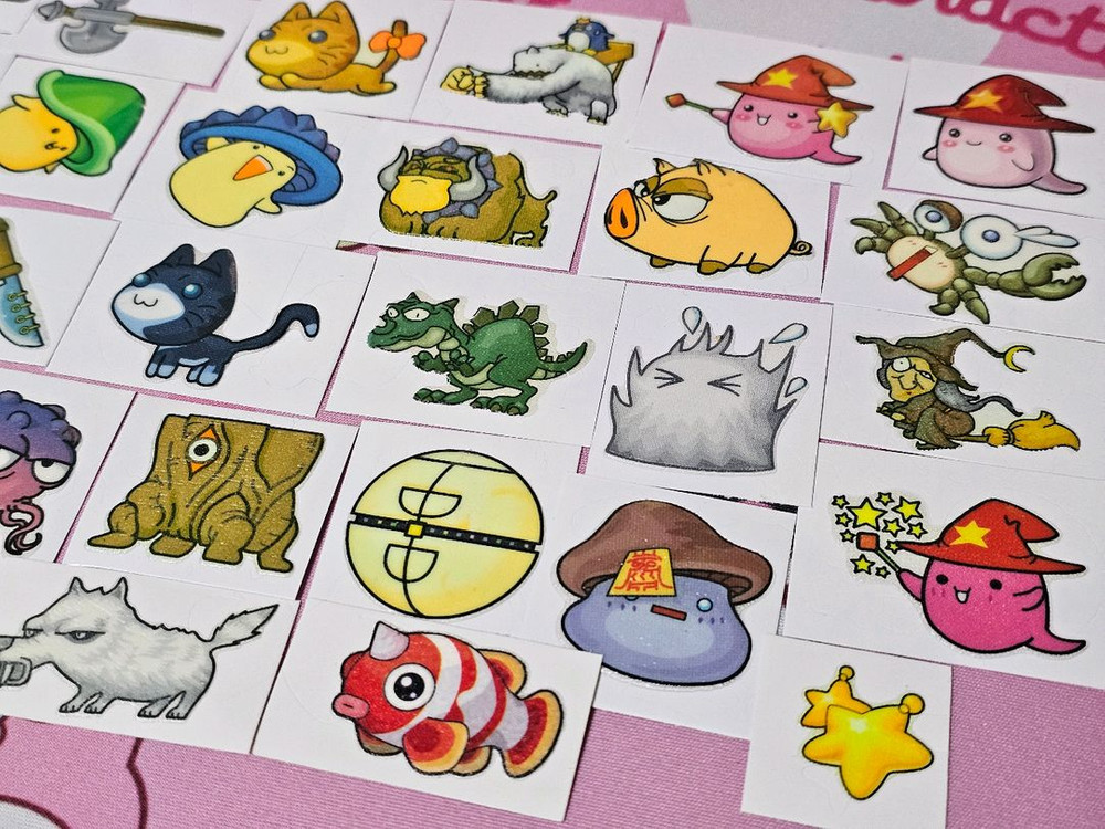 고전문구 메이플 35종 띠부씰 스티커 일괄 이미지