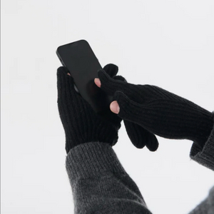 [새상품] 무신사 스탠다드 리브드 핑거 홀 니트 글러브