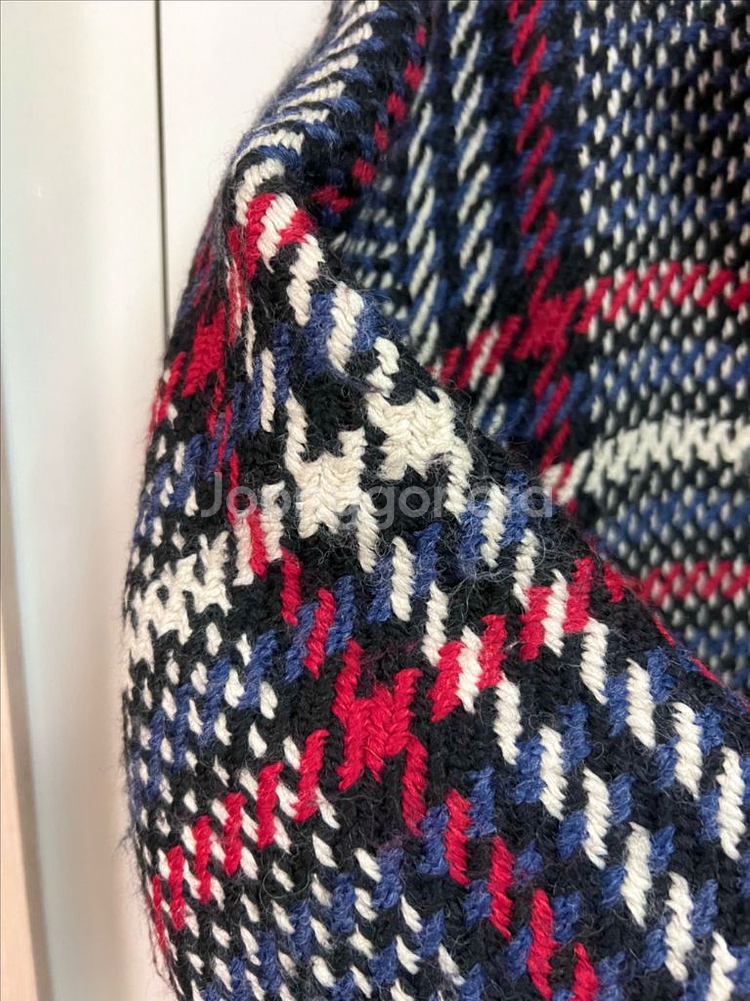 한섬 톰그레이하운드 TOM GREYHOUND 오버핏 체크 롱코트 맥시 루즈핏 연말룩--3