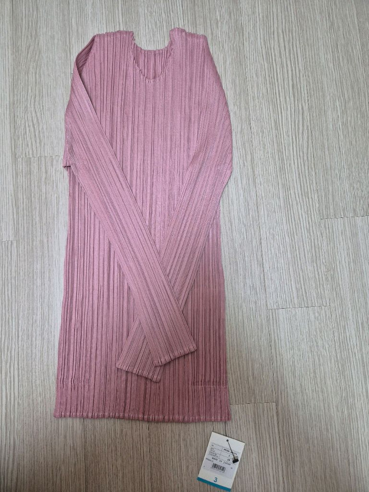 플리츠플리즈 9월 로즈핑크 탑 3사이즈 새상품--2