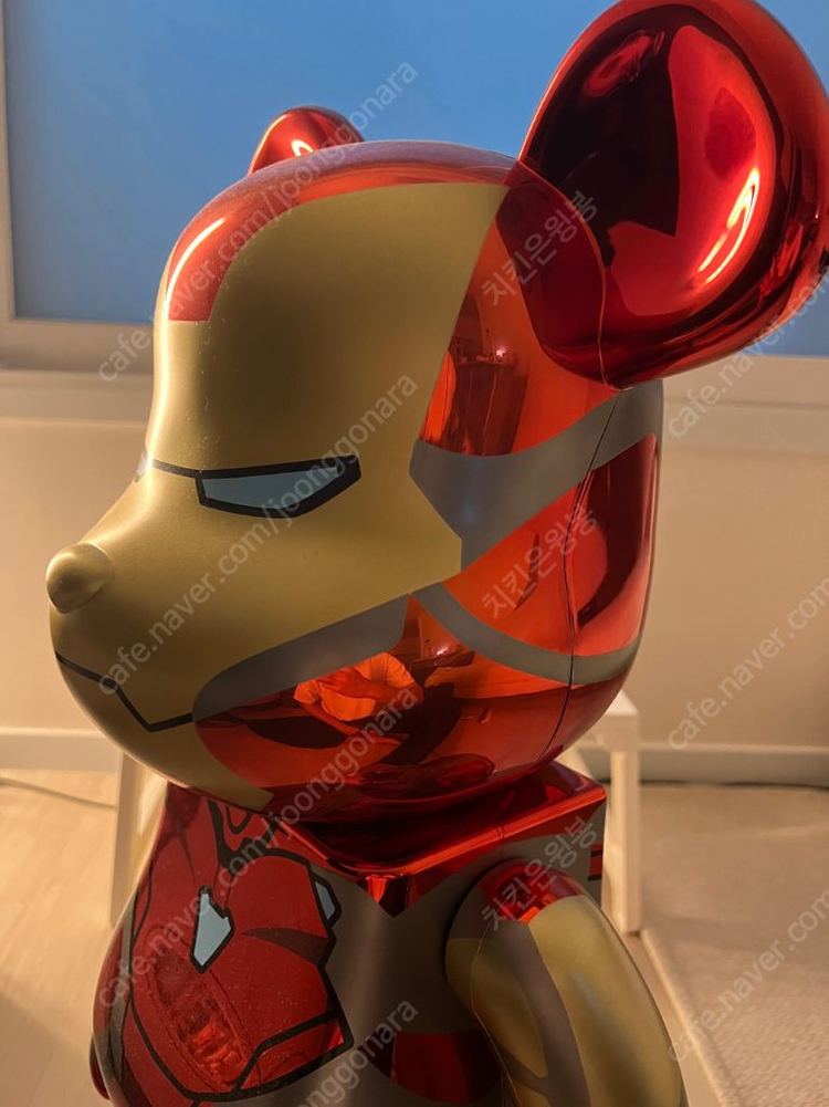 [최저가] 베어브릭 아이언맨 마크85 1000% 크롬 정품 100만원에 판매합니다. 카톤 포함 풀구성 이미지
