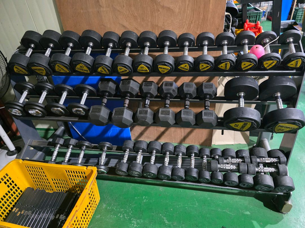 고정식바벨 중량원반 중량봉이지바 아령 중고아령 덤벨 이미지