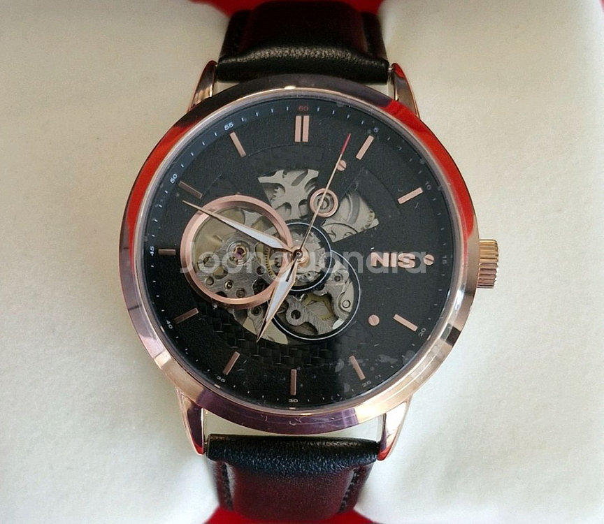 국정원 절대시계 NIS 오토메틱 로즈골드 미사용 남자시계 수집품--3