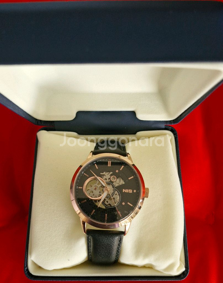 국정원 절대시계 NIS 오토메틱 로즈골드 미사용 남자시계 수집품--7