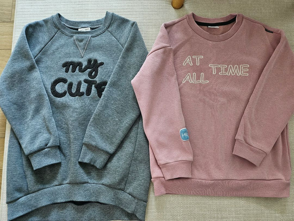 여아 겨울옷 130 기모 맨투맨티 점퍼패딩 귀마개 외 14벌 일괄--2