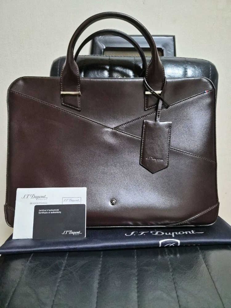 듀퐁 브라운 서류 가방--0