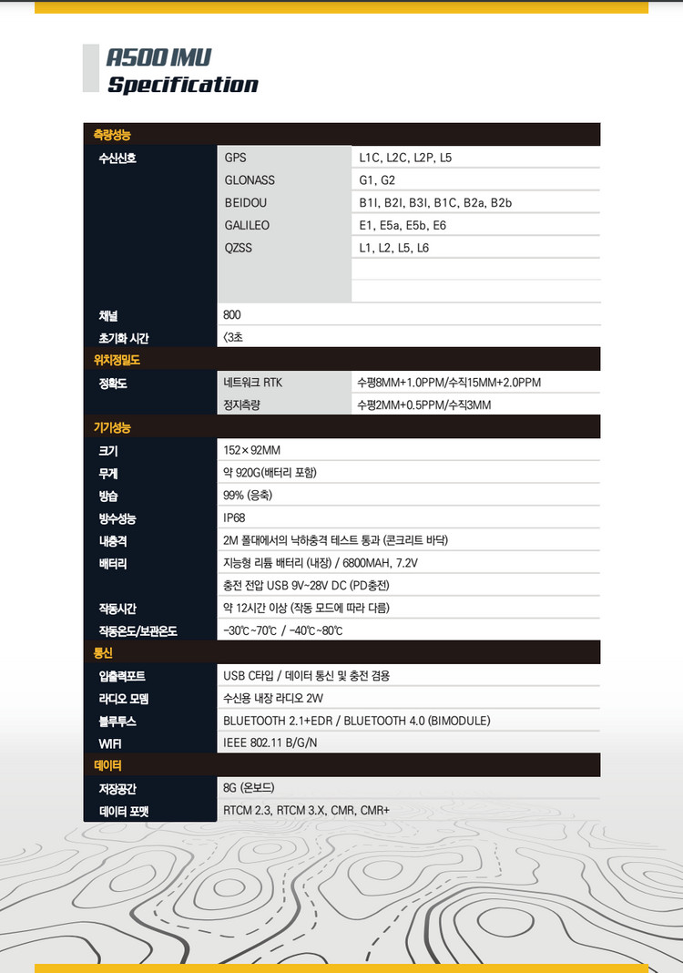 GPS측량기 새제품 판매합니다(A500 IMU) 이미지