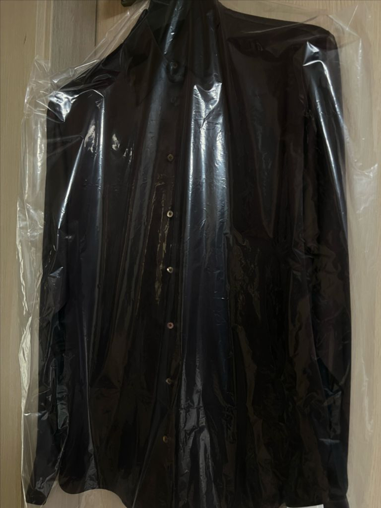 식스앤어하프 실크 새틴 셔츠 브라운 새상품 이미지