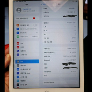 아이패드 에어2 64G 셀룰러 팝니다.