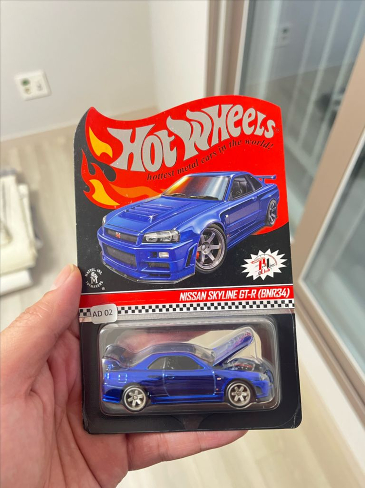 핫휠 닛산 스카이라인 rlc r34 블루 로우넘버 이미지