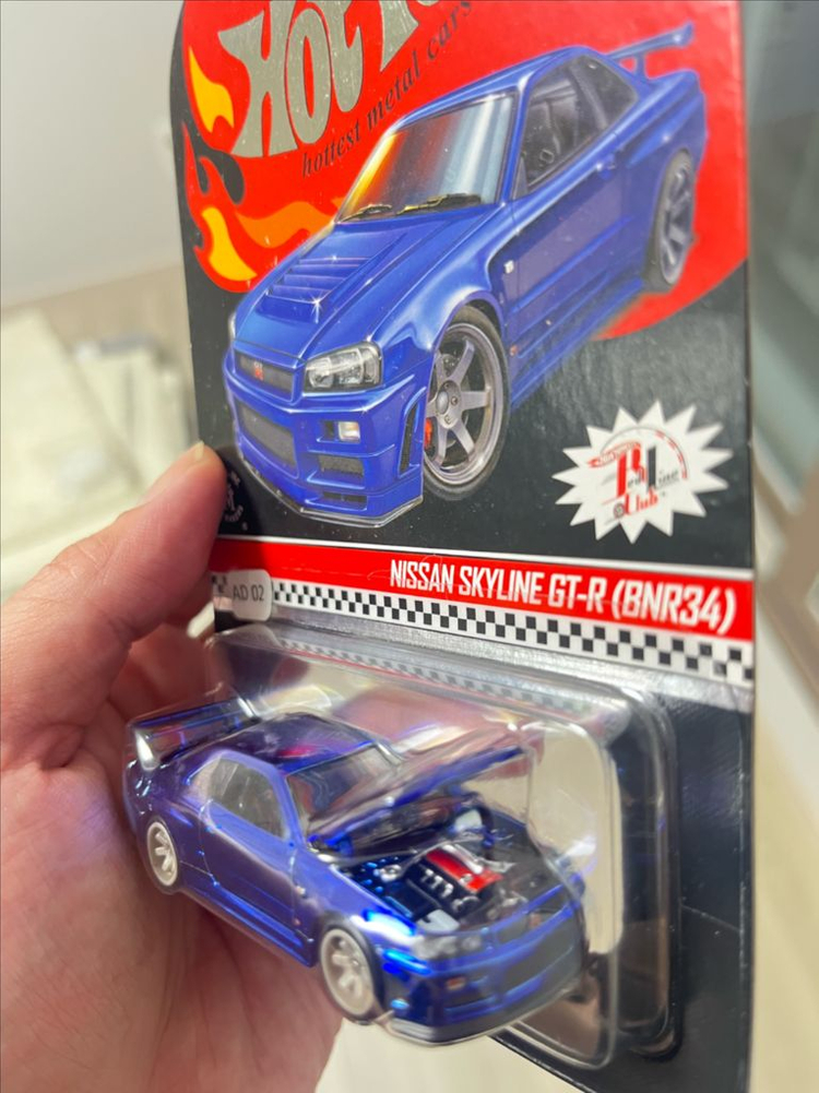 핫휠 닛산 스카이라인 rlc r34 블루 로우넘버 이미지