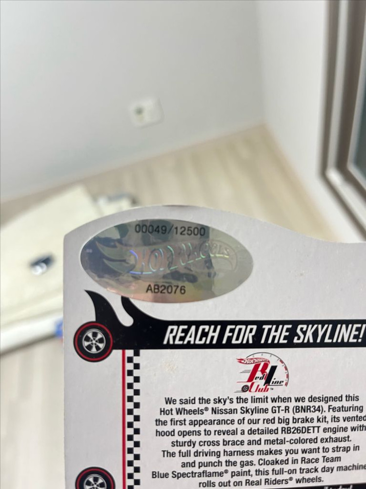핫휠 닛산 스카이라인 rlc r34 블루 로우넘버 이미지