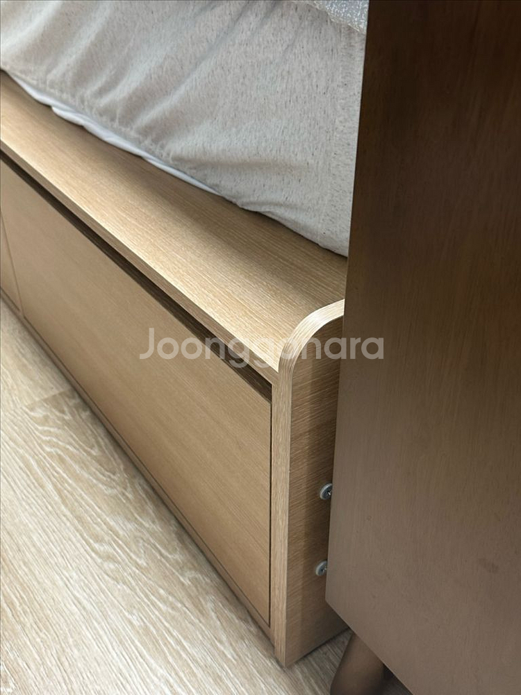 삼익가구 델루나 무헤드 수납 서랍 침대 프레임 퀸사이즈--3