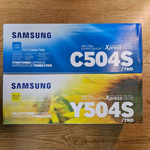 삼성 정품 clt-504s 카트리지 (파랑 노랑)