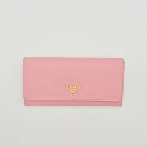 [중고명품셀렉트/감정서발급] 프라다 사피아노 레더 핑크 장지갑 이미지