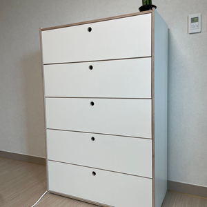 팔레츠 스튜디오 HPL 화이트색상 5단 서랍장 판매합니다.