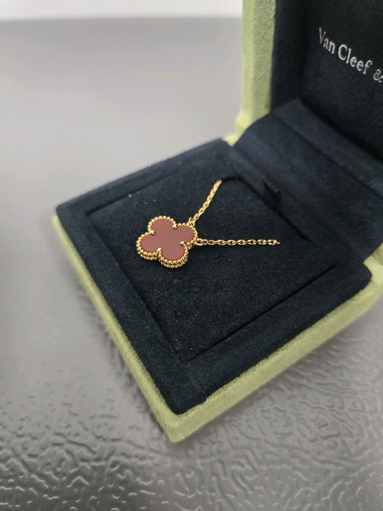 반클리프 아펠 빈티지 알함브라 커넬리언 목걸이--3