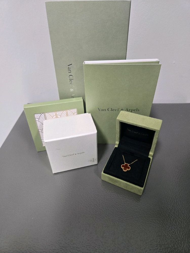 반클리프 아펠 빈티지 알함브라 커넬리언 목걸이--4